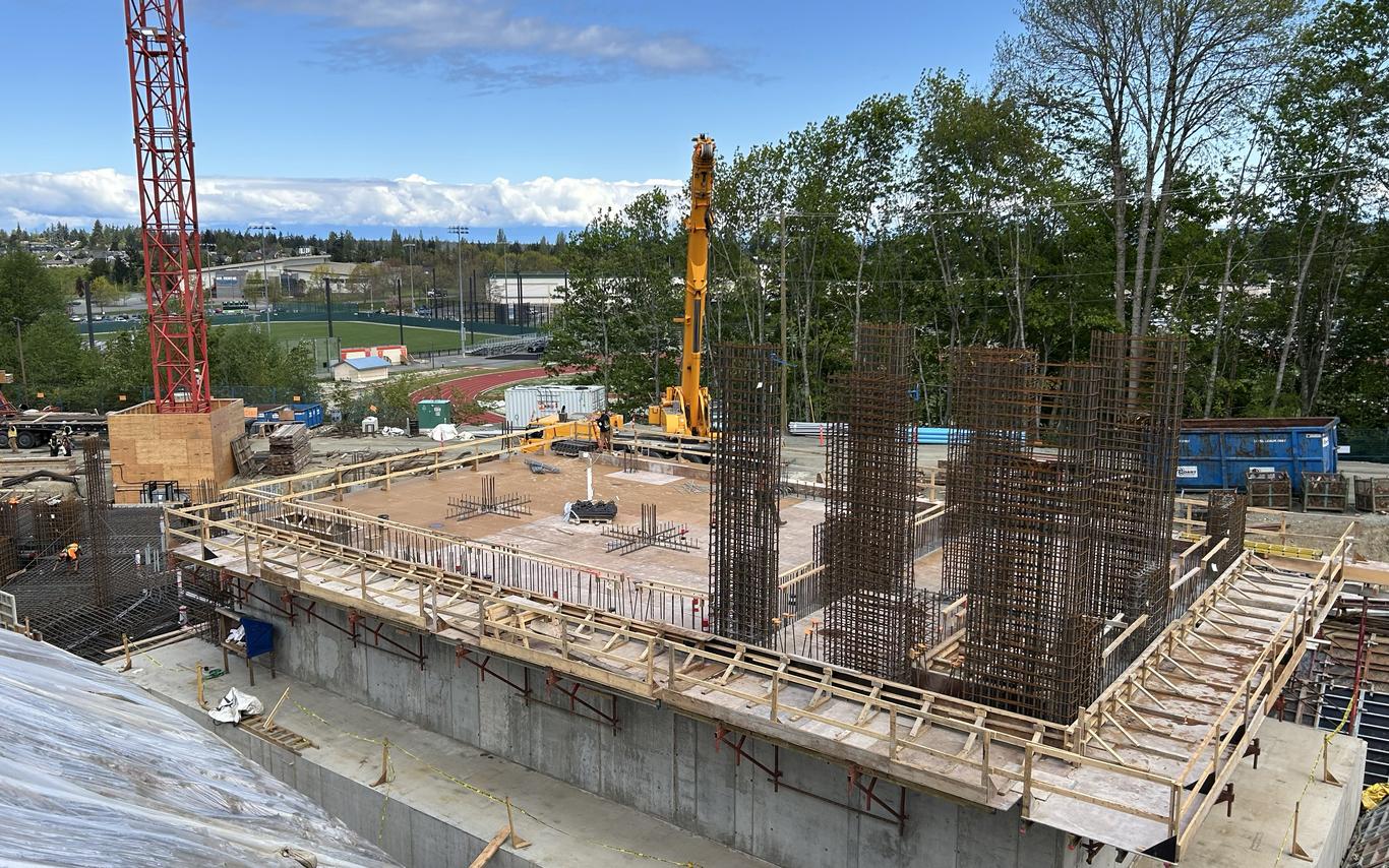 VIU student housing construction May 2025